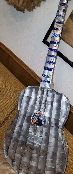 Art guitar - made of cans