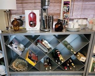 Stainless Steen Wine storage table: Cooking and baking items.  New milkshake maker