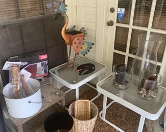 Patio decorations and tables