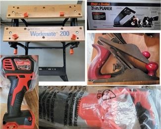 Workmate Tool bench - new to old Planers, Milwaukee cordless tools