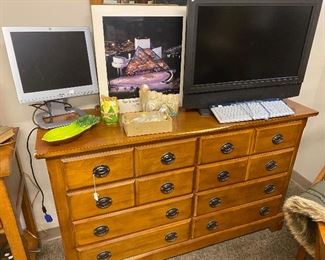 Multiple dressers, art  and tech items available