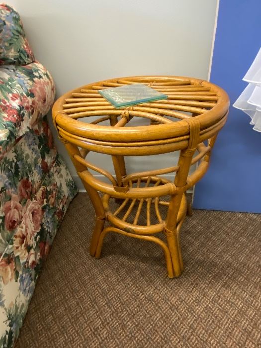 Rattan side table 