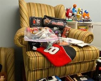 Star Wars toys along with NASCAR collectibles 