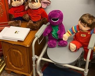 Double Fievels, talking Barney and a My Buddy doll.