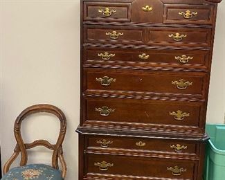 Large maple Armoire chest of drawers 