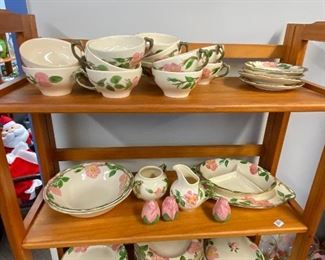 Loads of Franciscan ware dishes and serving pieces