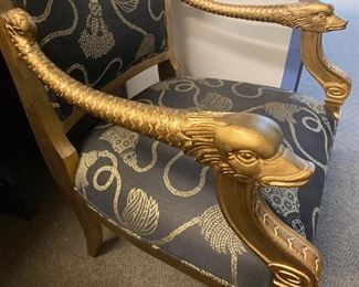 Fancy gold fish/bird head elegant chair