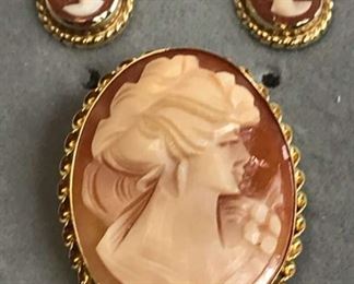 14K Cameo Set