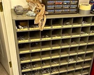 Vintage metal screw/nail bin