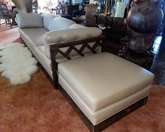 Leather Ottoman