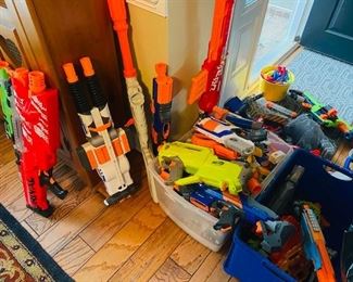 Lot of Nerf toys