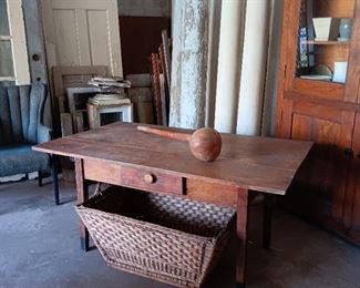 Exceptional farm table and a selection of paneled doors and columns...