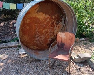 6' galvanized stock water trough...