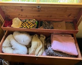 Cashmere, fur, and wool sweaters etc