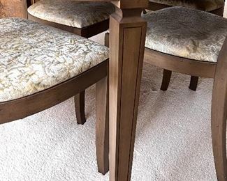 Mid Century table w/6 chairs - 2 leaves and table pads