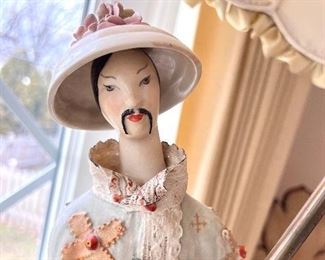 Pair of Outstanding Vintage Japanese lamps  - man and woman - both in perfect condition 