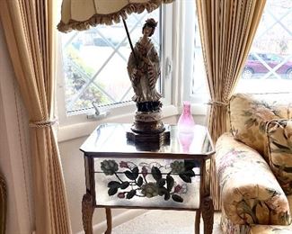 1 of 2 Vtg. Mirrored Floral chest