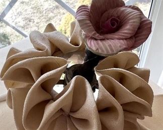 Pair of Outstanding Vintage Japanese lamps  - Lamp floral finial 