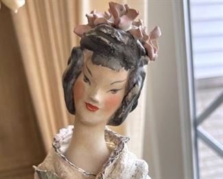 Pair of Outstanding Vintage Japanese lamps  - man and woman - both in perfect condition 