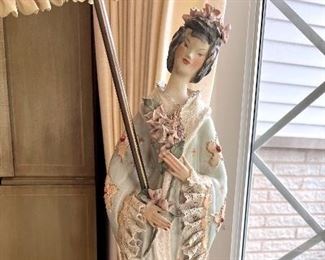 Pair of Outstanding Vintage Japanese lamps  - man and woman - both in perfect condition 