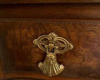 Queen Anne desk w/cane back chair