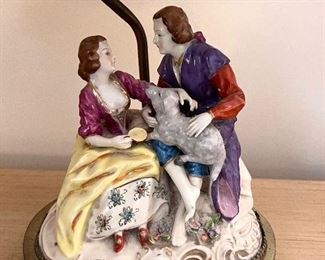 Matching Vtg. Porcelain lamps