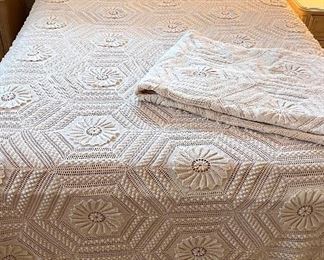 1 of 2 Matching Stunning hand stitched queen bed spreads 