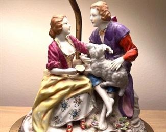 Matching Vtg. Porcelain lamps