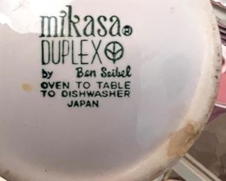 1 of 2 Vtg. set of Mikasa Duplex by Ben Seibel cream & sugar