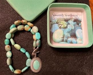  50%  OFF  Sincerely Southwest turquoise and sterling necklace w/box