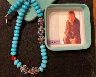  50%  OFF  Sincerely Southwest turquoise and sterling necklace w/box