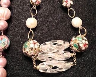 Sterling and pearl bracelet