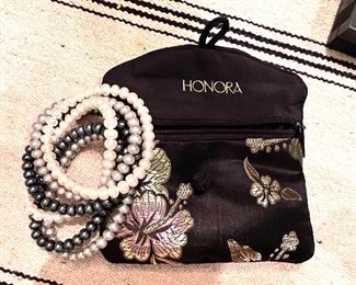 New Honora multicolored fresh water pearl bracelet w/bag