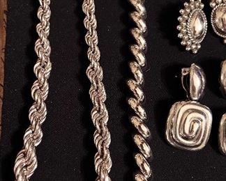 Sterling necklace and bracelet 