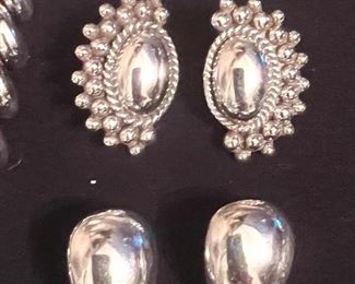 Sterling clip on earrings