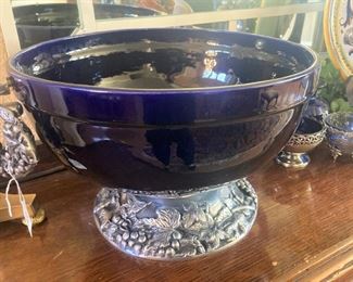 Large cobalt blue bowl