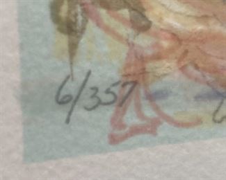 Edna Hibel art - signed and numbered - 6/357