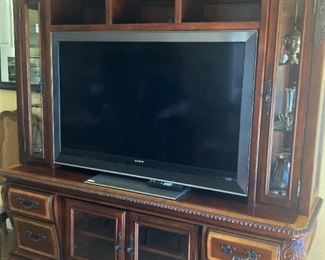 Large entertainment unit; large TV