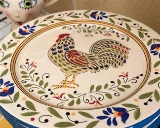 Rooster salad plates