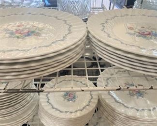 English "Chelsea Rose" by Royal Doulton - 70 pieces