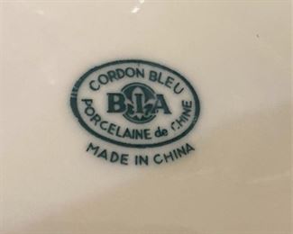 "Cordon Bleu" porcelain dishes