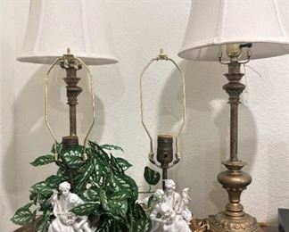 Two pairs of lamps