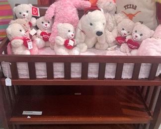Teddy bears; changing table