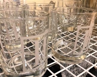 "H" monogrammed glasses
