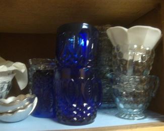 Cobalt blue glass, Bubble glass dishes