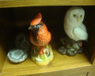 Geod, porcelain cardinal, Owl