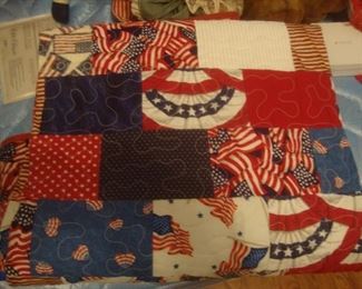 Red, white, blue quilt
