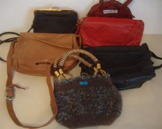 Kenneth Cole leather handbag, worsted wool handbags,