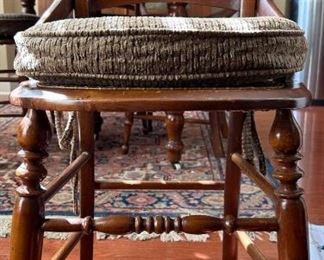 Set of 4 Cane Seat Chairs                                                    
29.75"H x 17"W x 16.5"D