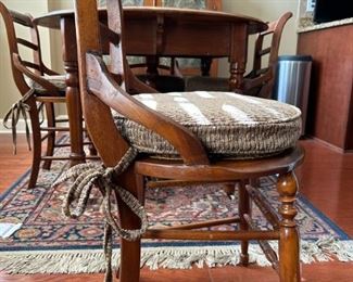 Set of 4 Cane Seat Chairs                                                    
29.75"H x 17"W x 16.5"D